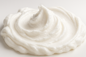 creamy tallow, soft fluffy white, thick,luxgerious 