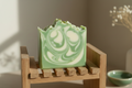 make the soap green and white